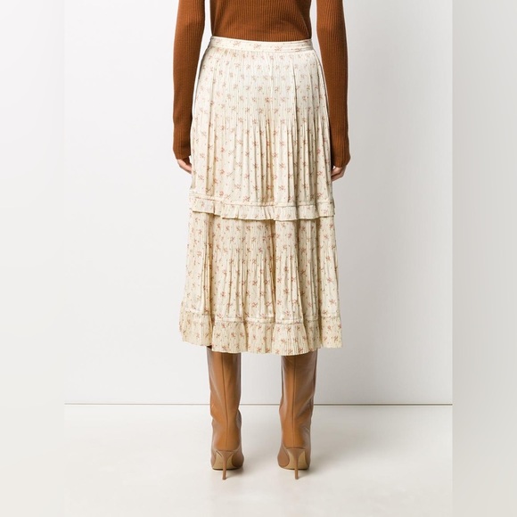 Polo Ralph Lauren Jaclyn Floral Belted Pleated Ruffled Maxi Skirt - Picture 7 of 9